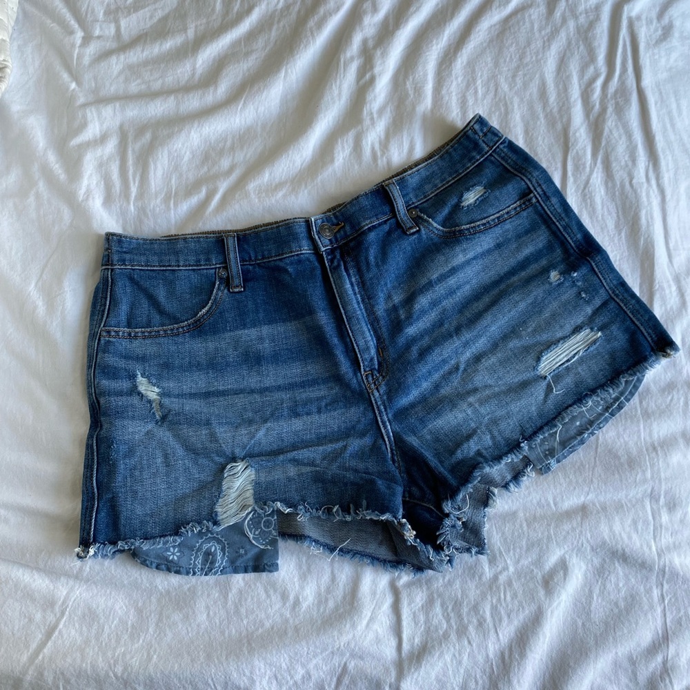 Aerie Distressed Daydream Denim Shorts